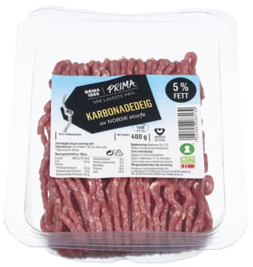 Karbonadedeig av Norsk Storfe 400g Prima