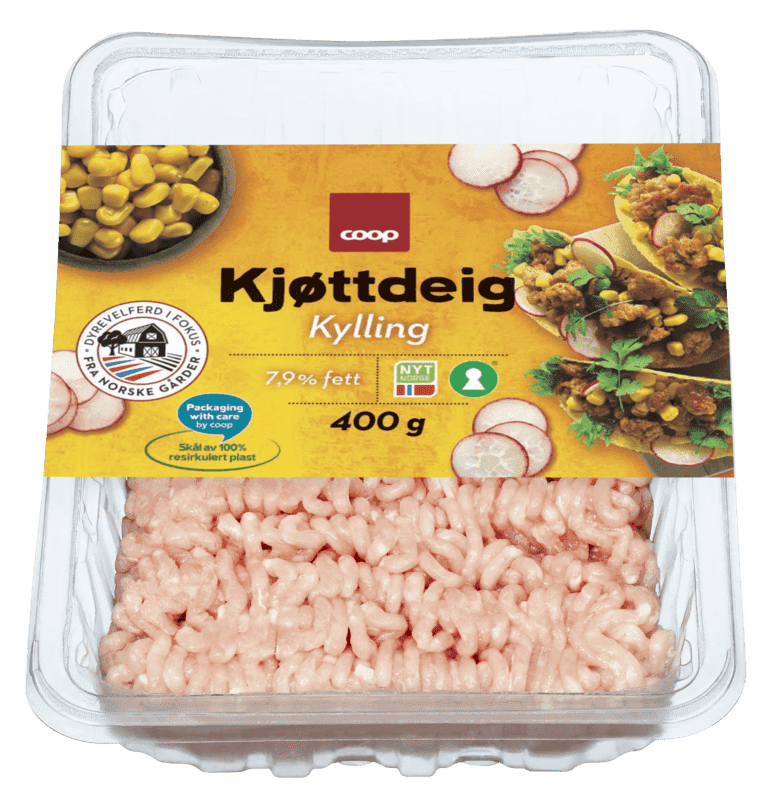 Coop Kyllingkjøttdeig 9% 400g 400 g