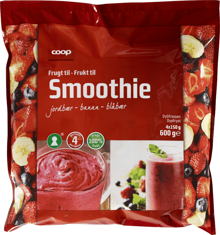 Coop Frukt til Smoothie Rød 600g