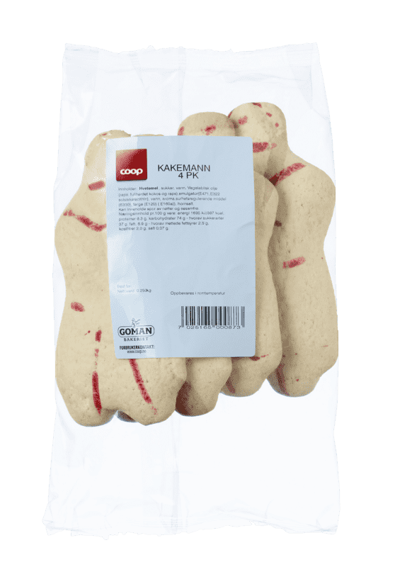 Coop Kakemenn 4pk 250g