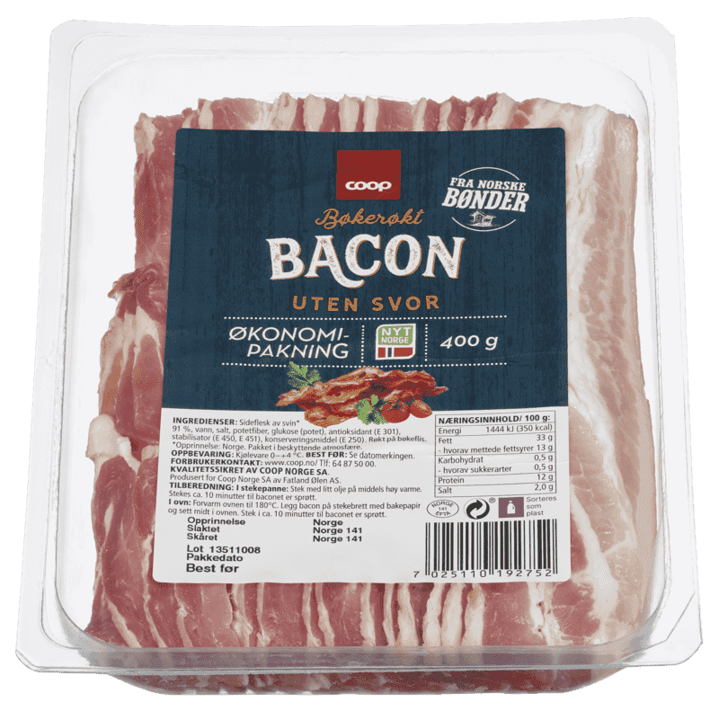 Coop Skivet Bacon 400g