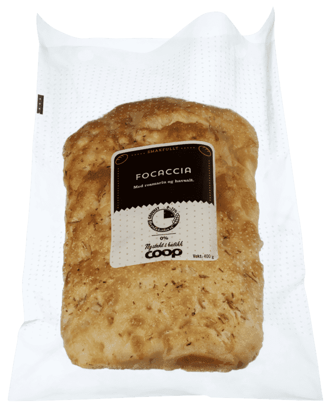 Focaccia Salt og Rosmarin 400g Coop