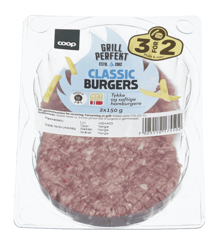 Coop Classic Burgers 300g