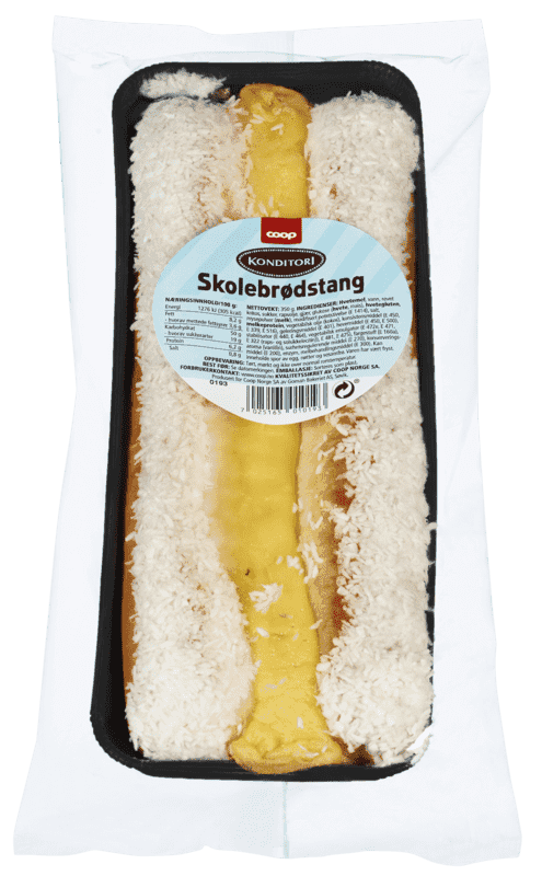 Skolebrødstang Vanilje 350g Coop