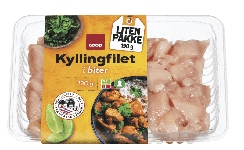 Coop Kyllingfilet i Biter 190g