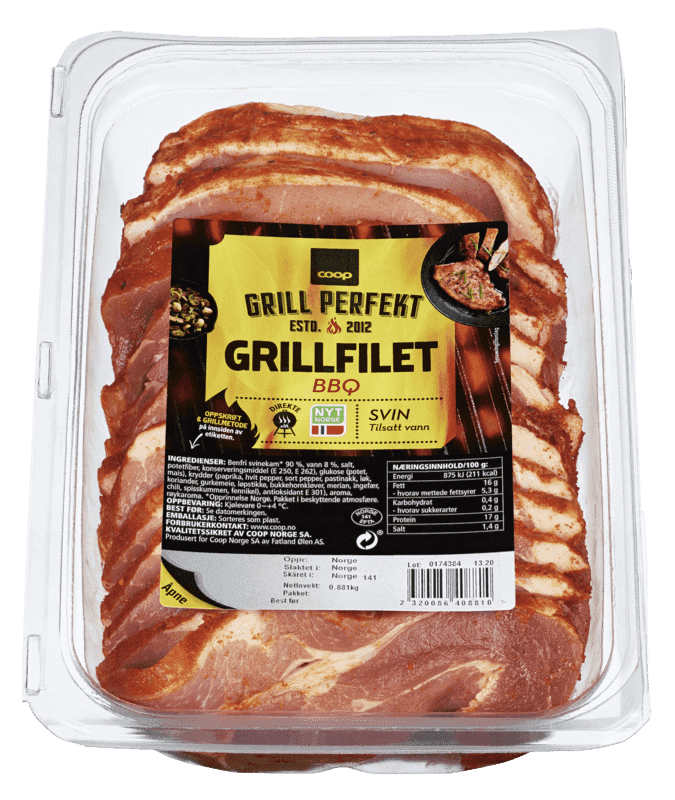 Grill Perfekt BBQ Grillfilet av Svin 1kg Coop