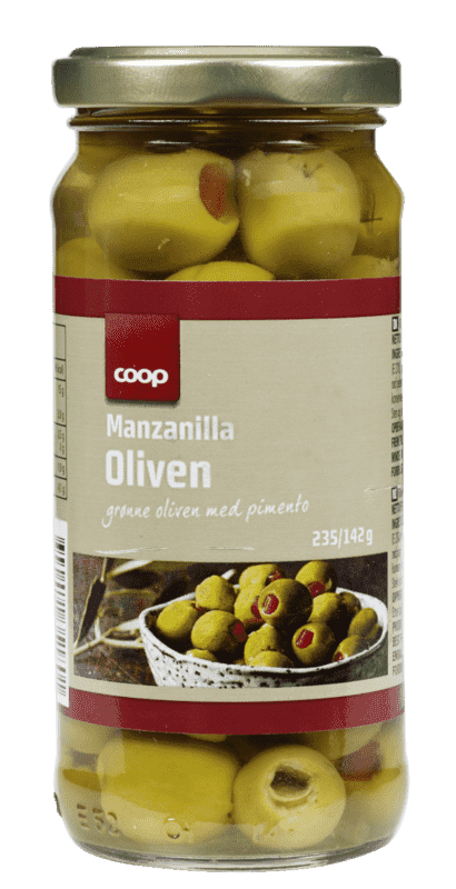 Coop Oliven med Paprika 235g