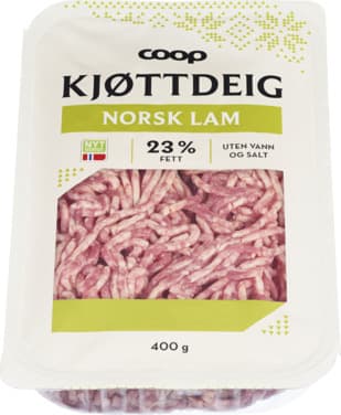 Kjøttdeig av Lam 23% 400g Coop