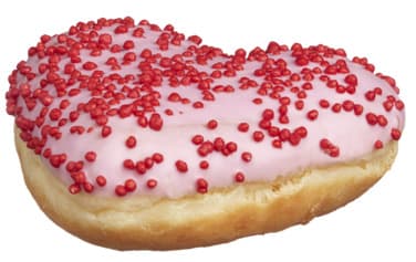 Donut Hjerte med Bringebær 88g Coop