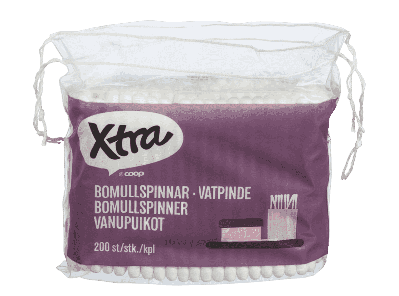 Bomullspinner 200stk X-tra