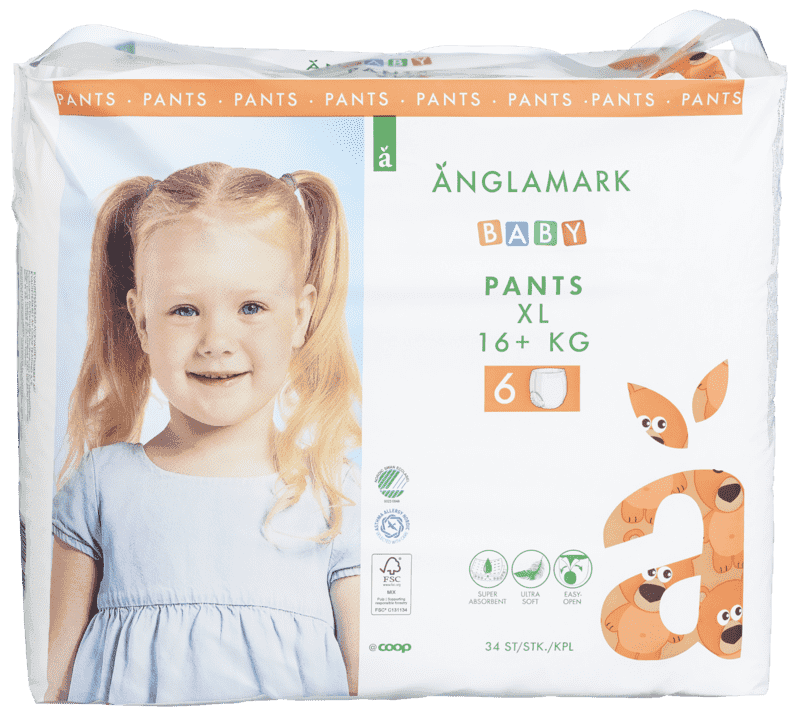 ÄNGLAMARK BUKSEBLEIER XL 34STK
