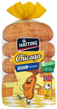 Chicago Pølsebrød 50gx10stk Hatting 500 g