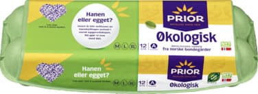 Egg Mlxl Økologiske 53-75g 12stk Prior