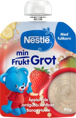 Min Fruktgrøt Eple Jordbær Banan Havre 90g Nestle