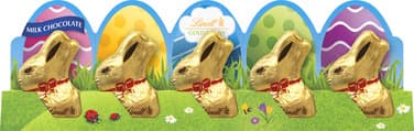 GOLD BUNNY Mini sjokolade-påskehare 5 stk, 50 g