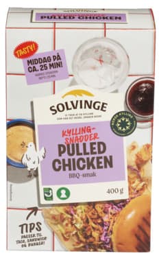 Pulled Chicken BBQ 400g Solvinge