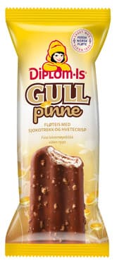 Gullpinne med Sjokoladetrekk og Hvetechips 90ml Diplom-Is