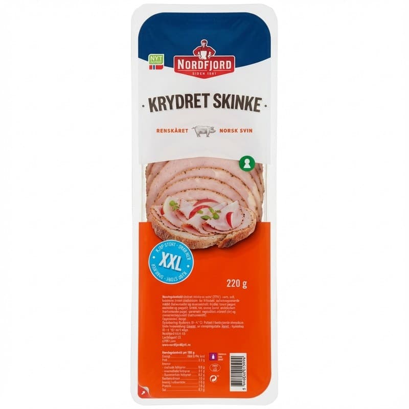Krydret Skinke Xxl 220g Nordfjord