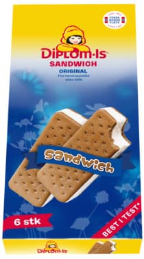 Sandwich Original 6pk Diplom-Is 6 stk