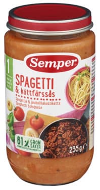Semper Spagetti & Kjøttdeigsaus 1 År 235g