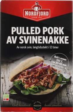 Pulled Pork Svinenakke Langtidskokt 500g Nordfjord