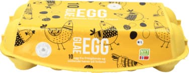 10 Glade Egg Fra Smilande Høner Fra Sviland 10 stk