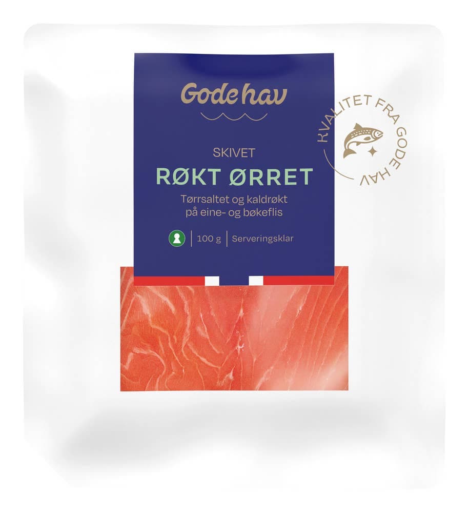 Røkt ørret 100g Gode hav