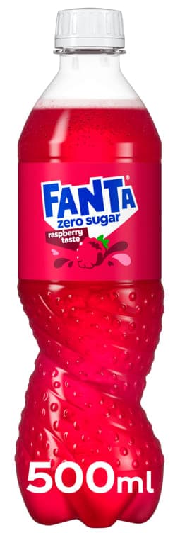 Fanta Raspberry Zero 500ml flaske