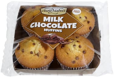 Muffins Milk Chocolate 4pk Aunt Mabels