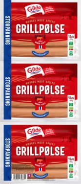 Gilde Grillpølse 3x600g 1,8 kg