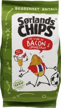 Sørlandschips Bacon & Lønnesirup 180g