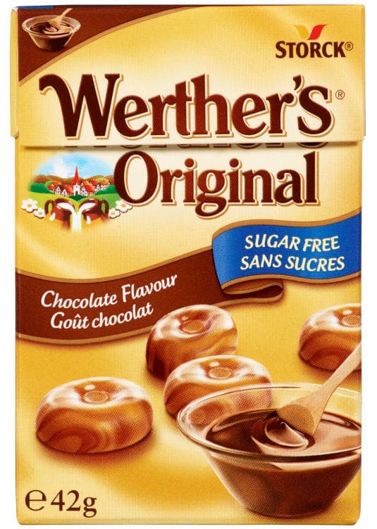 Werthers Original Drops med Sjokolade Sukkerfri 42g