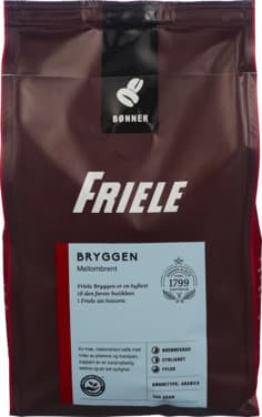 Friele Kaffe Bryggen Mellombrent Hele Bønner 500g