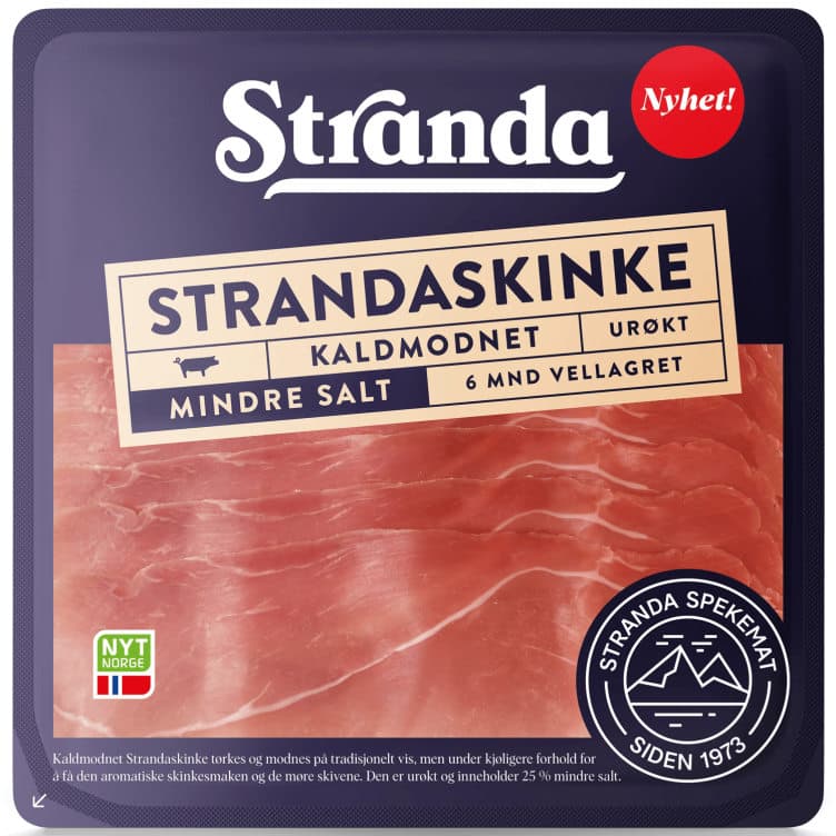 Strandaskinke Mindre Salt Urøkt 85g