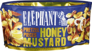 Elephant Pretzel Pieces Honey, Mustard