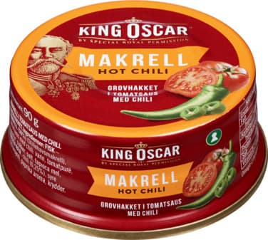 Makrell Grovhakket Hot Chili 90g King Oscar