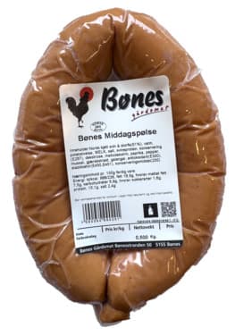Middagspølse 500g Bønes Gårdsmat