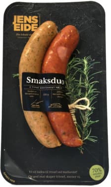 Duo Nordisk Urtepølse og Jaktpølse 230g Jens Eide