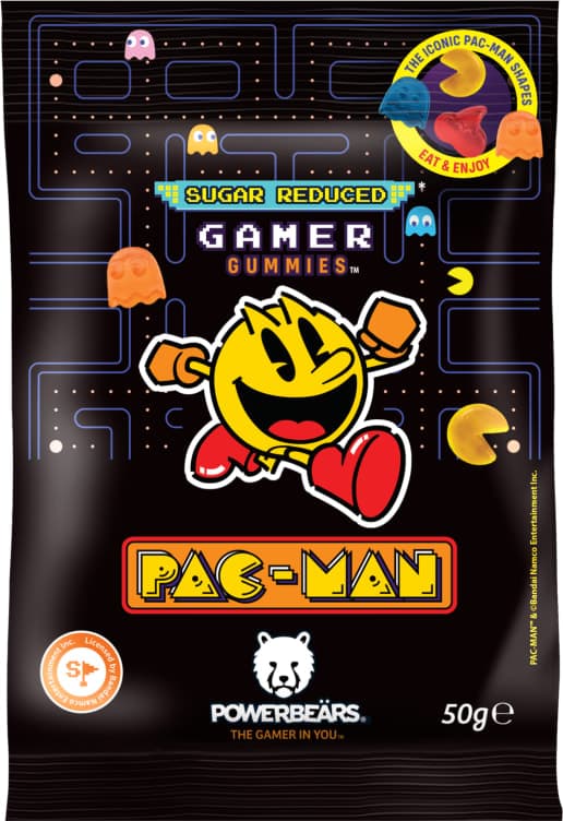 Pac-Man Gamer Gummies Sukkerredusert 50g Powerbears