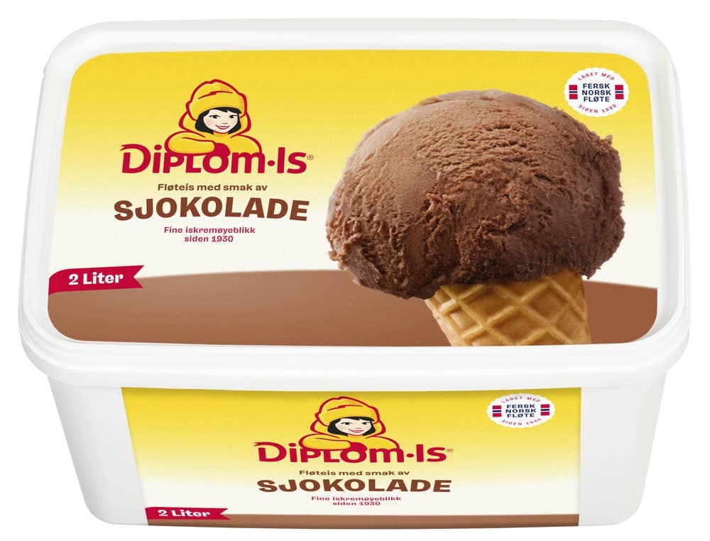 Fløteis Sjokolade 2l Diplom-Is