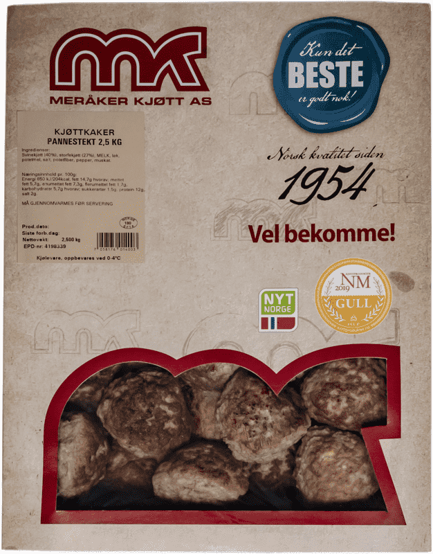 Meråker Kjøtt Stekte Kjøttkaker 2,5kg