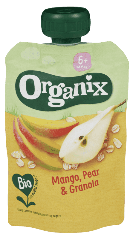 Organix Mango/Pear/Oats 6md