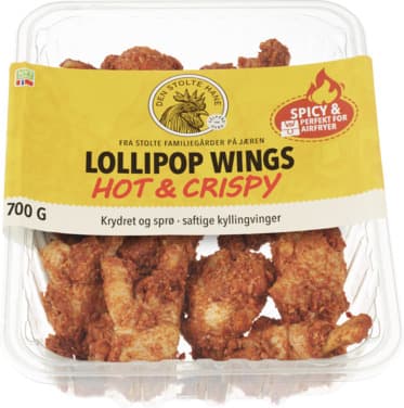 Lollipopwings Crispy Hot 700g Den Stolte Hane