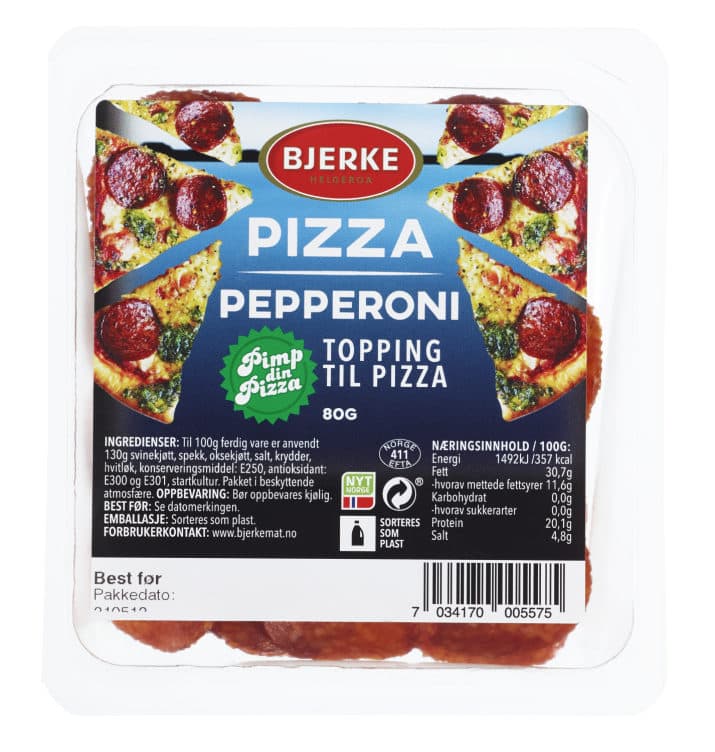 Pepperoni 80g Bjerke