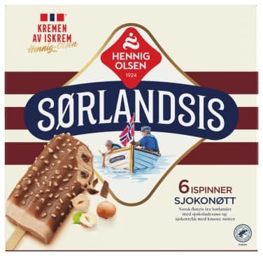 Sørlandsis Sjokonøtt 6stk
