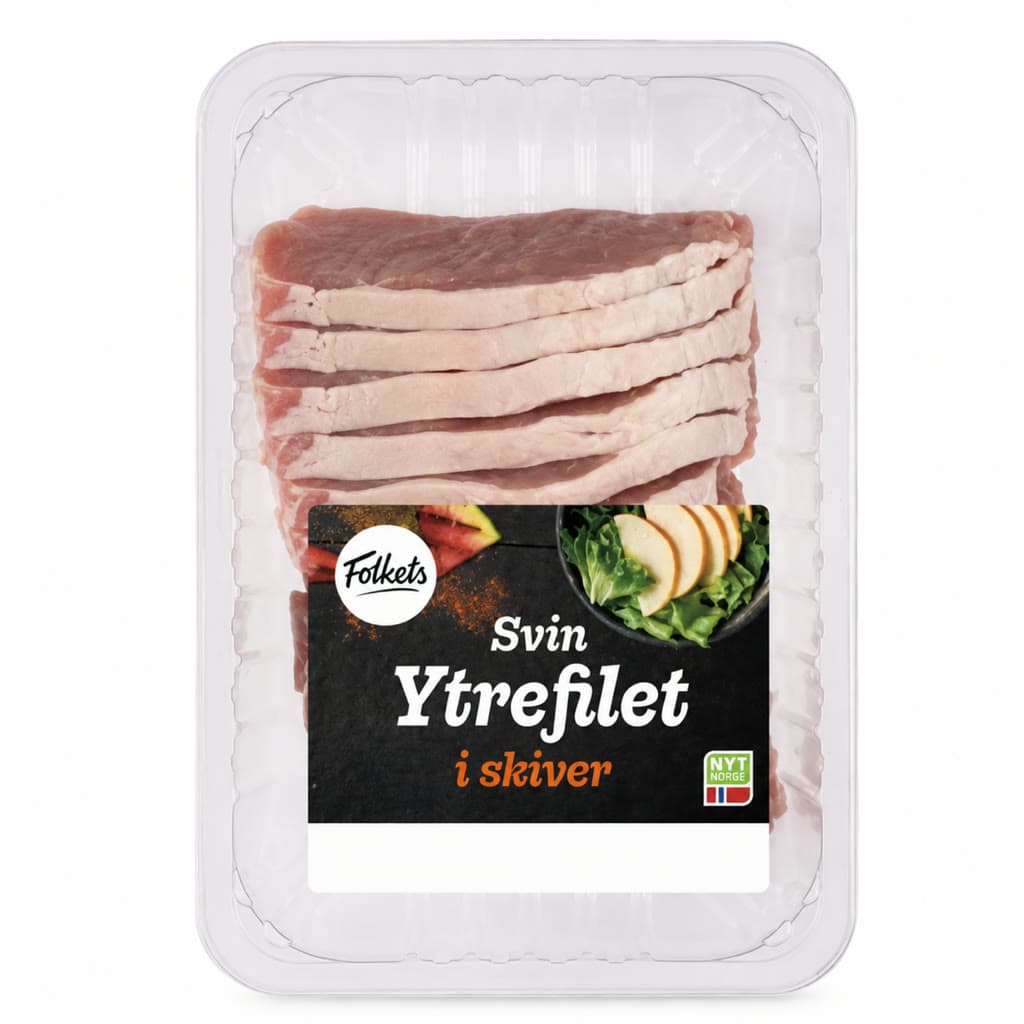 Svin Ytrefilet Skivet ca 900g Folkets