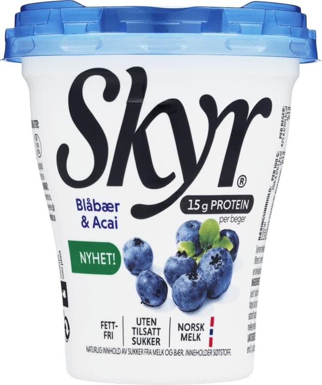 Skyr Blåbær&Acai Fettfri Q 160g