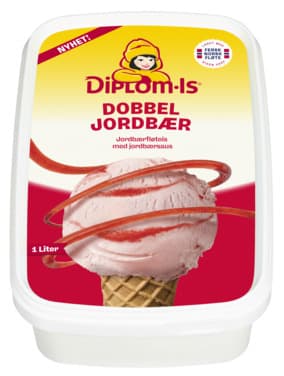Jordbær 1l Diplom-is 1 ml