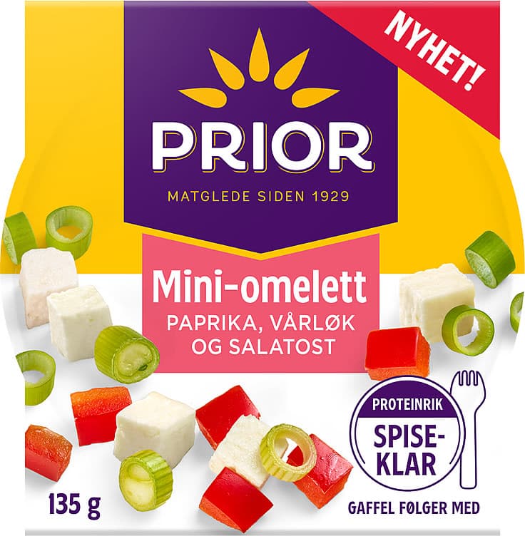 Prior Mini Omelett Paprika og Salatost 135g