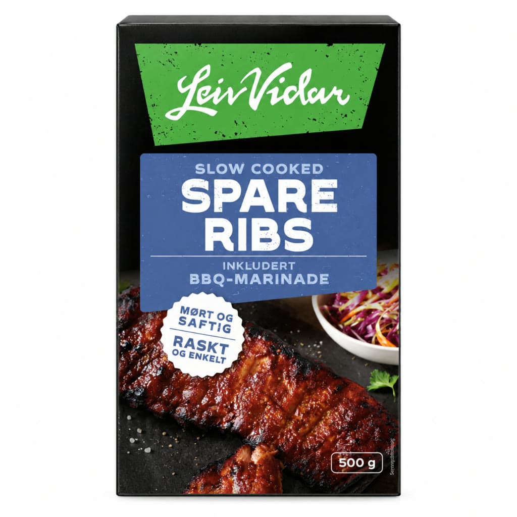 Spareribs BBQ 500g Leiv Vidar